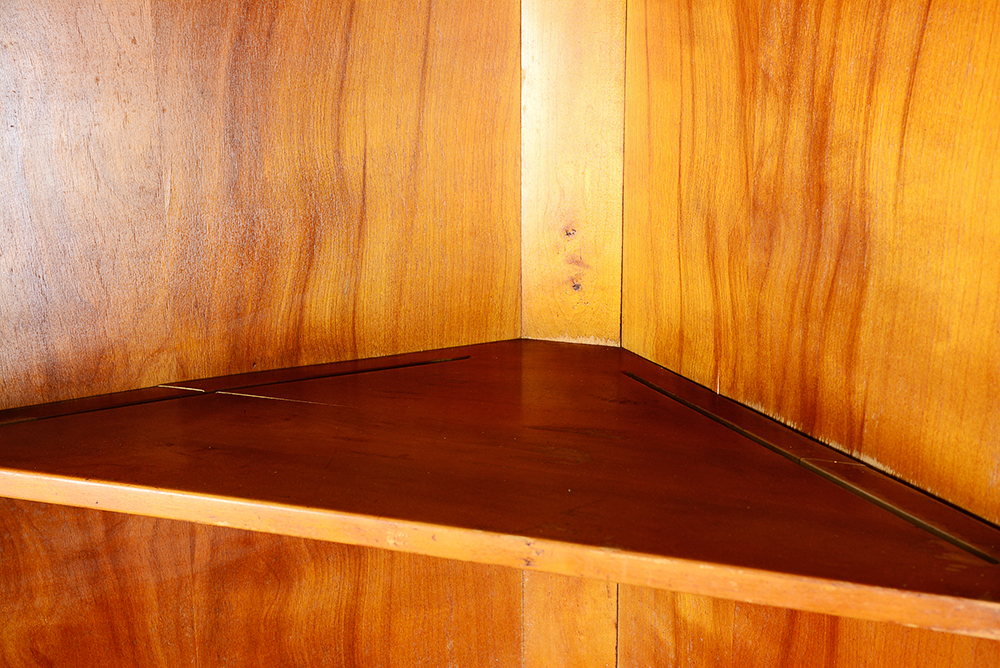 Vintage Maple Corner Cabinet
