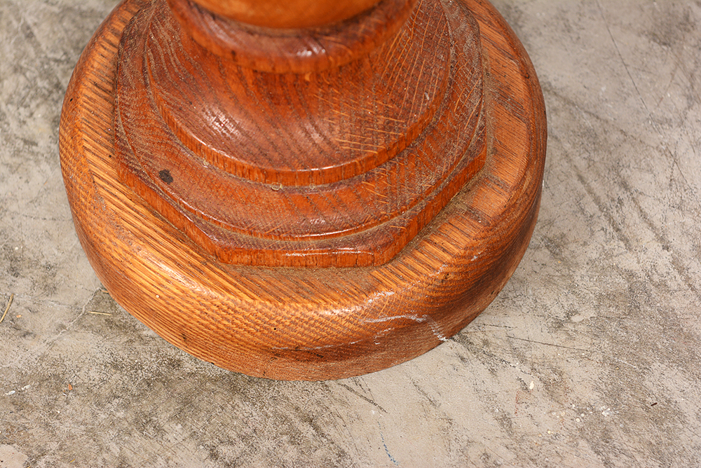 Oak Turned Pedestal Plant Stand