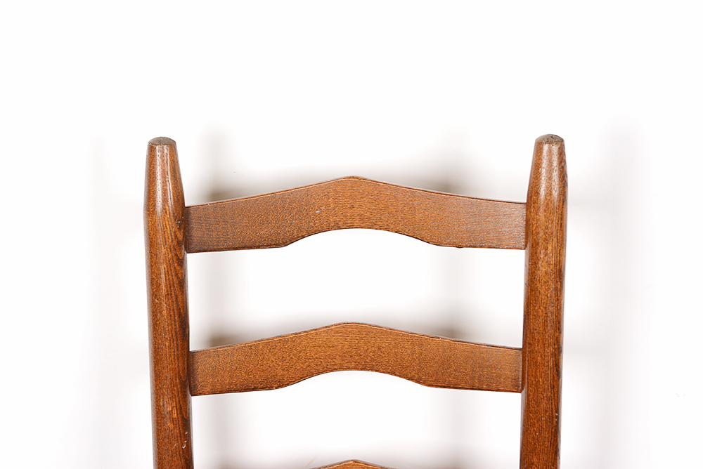 Rush Seat Oak Side Chairs