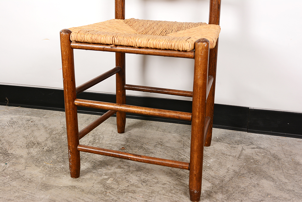 Rush Seat Oak Side Chairs