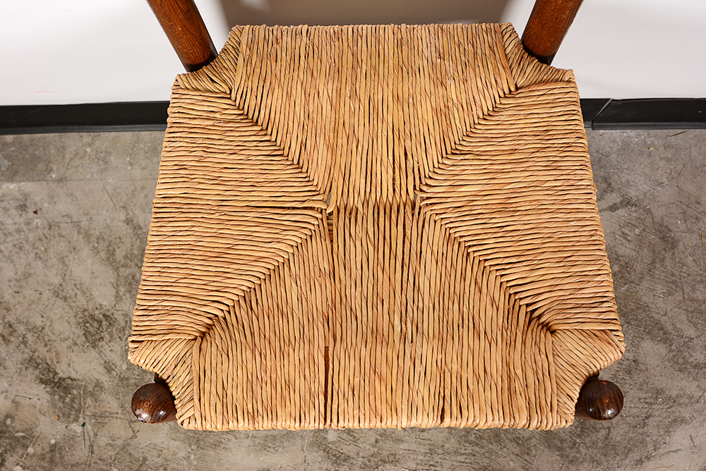 Rush Seat Oak Side Chairs