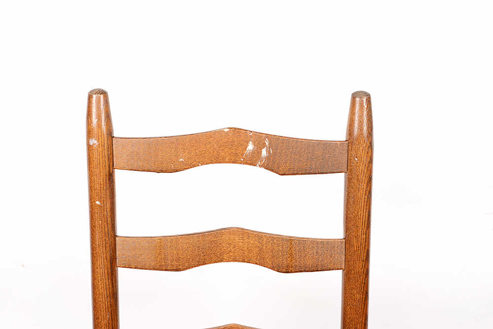 Rush Seat Oak Side Chairs