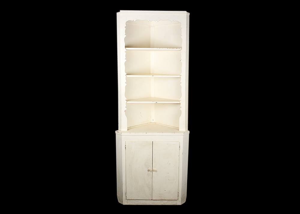 Painted White Corner Cabinet