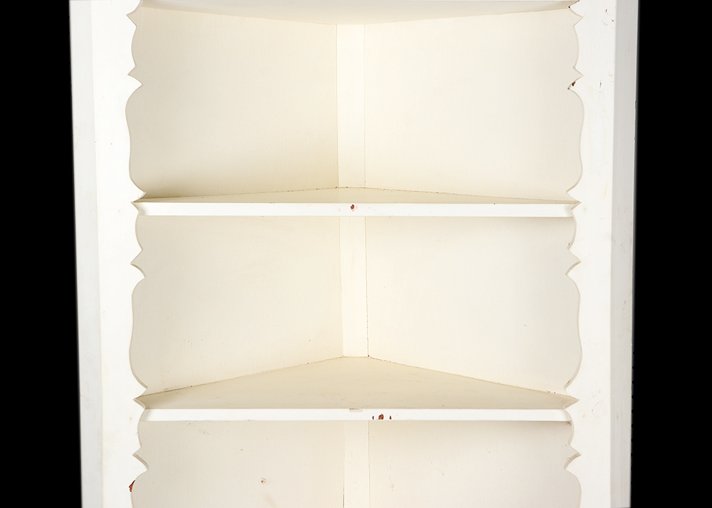 Painted White Corner Cabinet