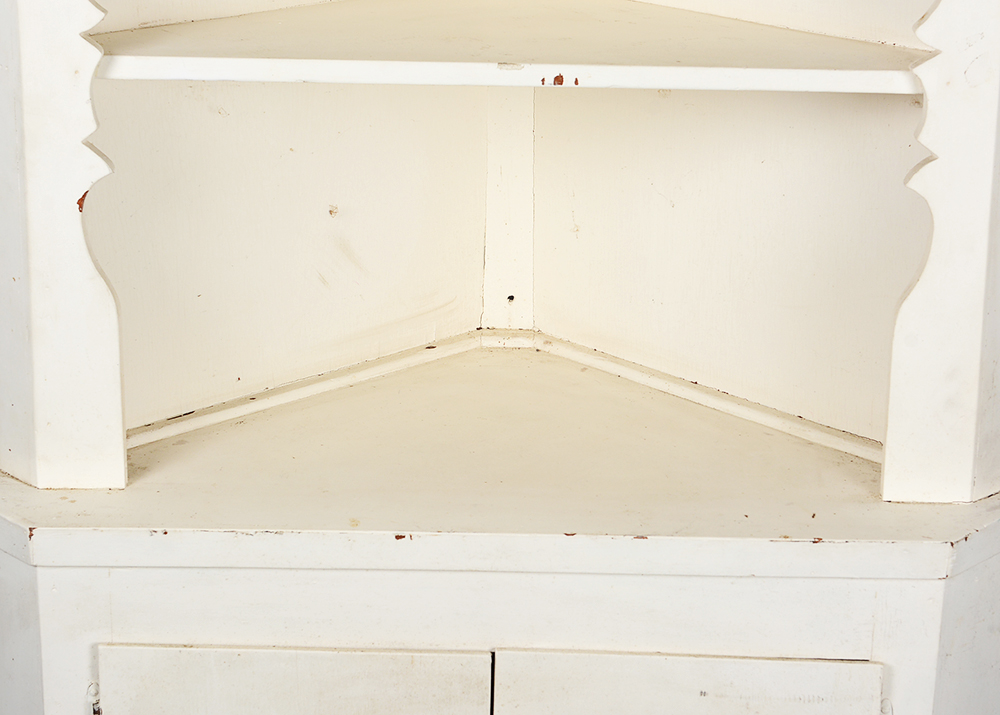 Painted White Corner Cabinet