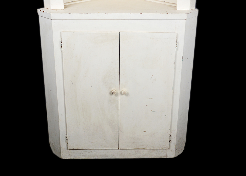 Painted White Corner Cabinet