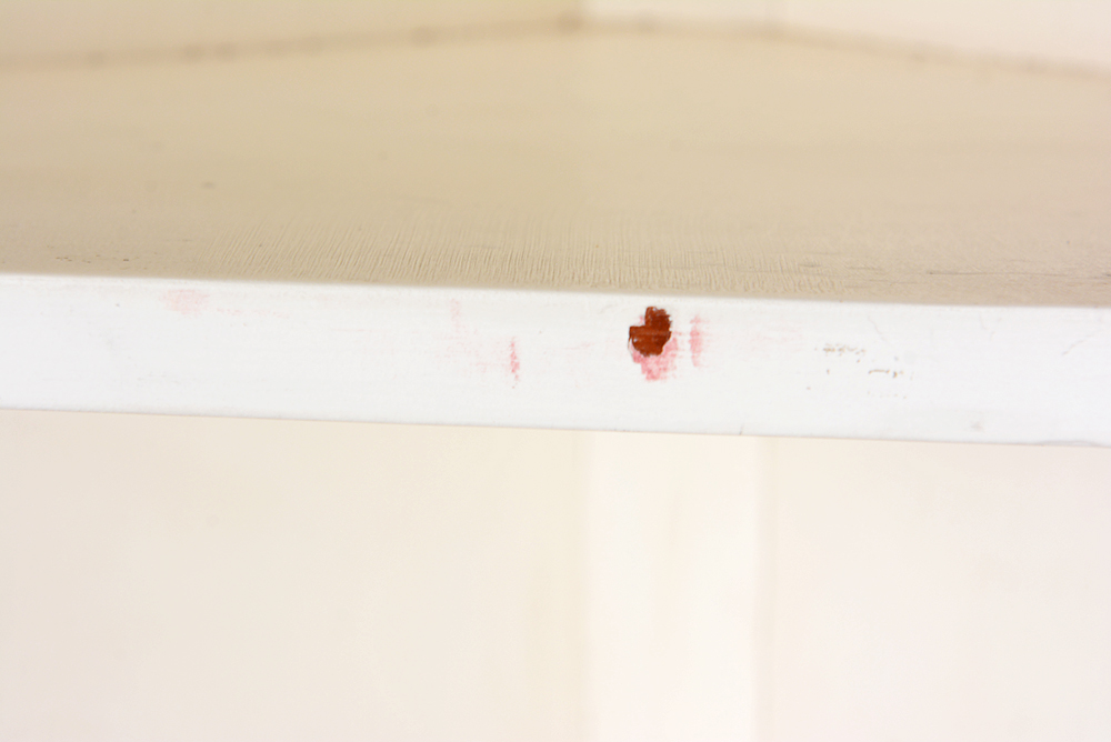 Painted White Corner Cabinet