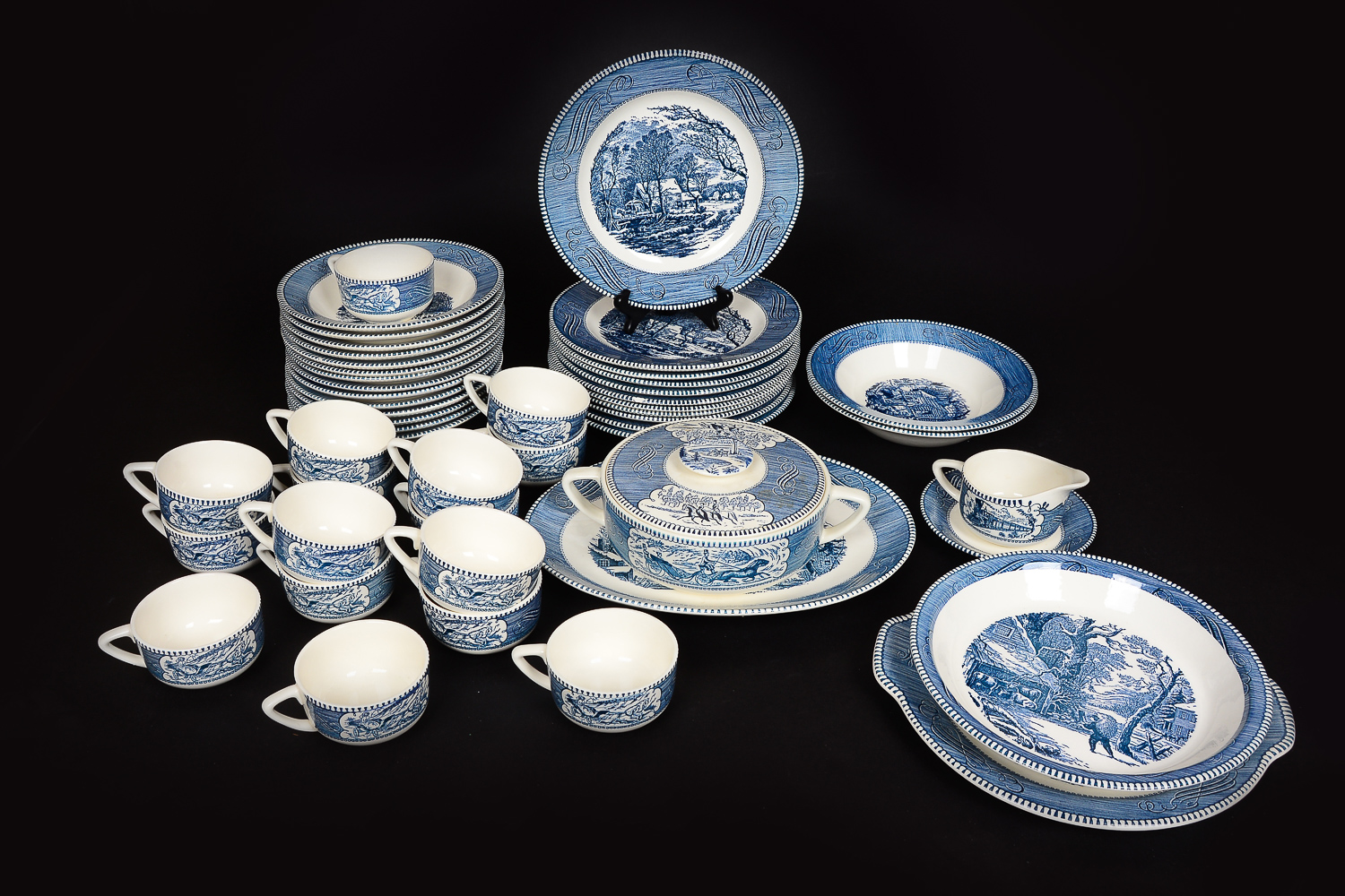 Currier and Ives Dish Collection