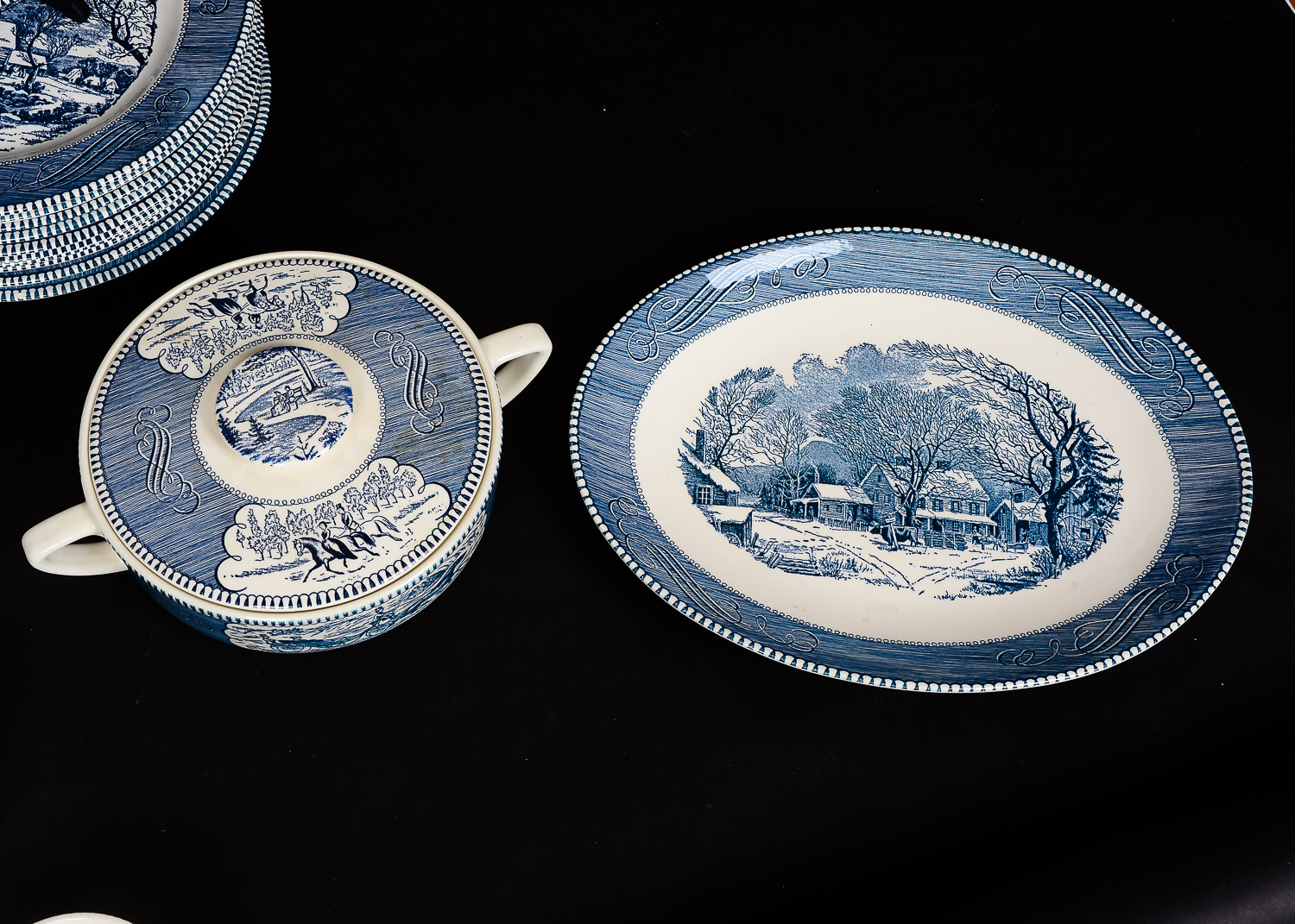 Currier and Ives Dish Collection