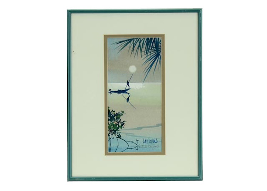 Ann Irvine Watercolor "Solitude - Key West"