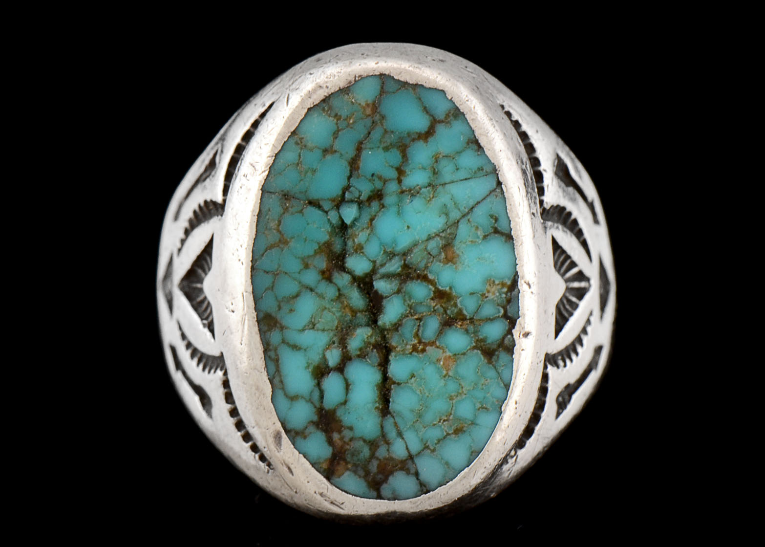 Native American Turquoise Sterling Ring by Sunbell