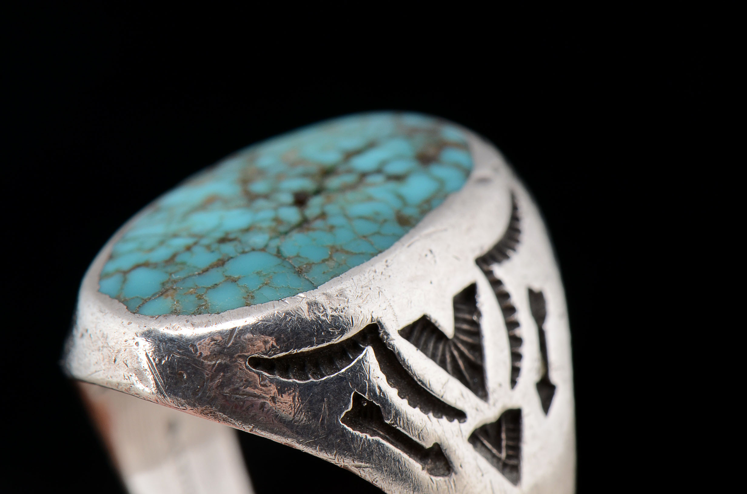 Native American Turquoise Sterling Ring by Sunbell