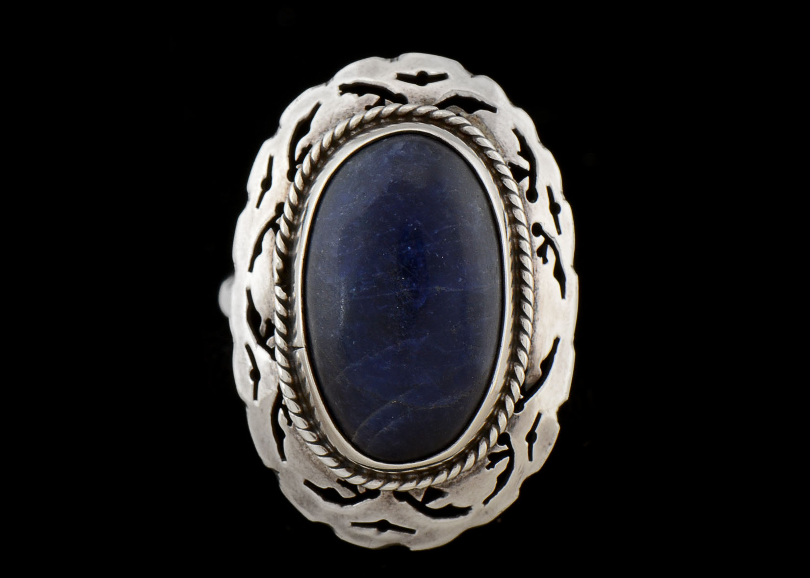 Mexican Sterling Sodalite Adjustable Ring