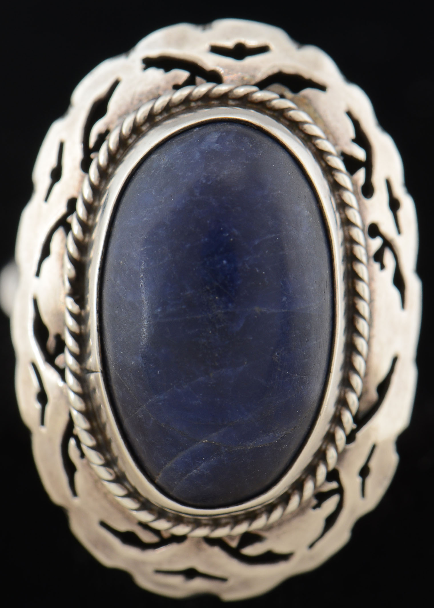 Mexican Sterling Sodalite Adjustable Ring