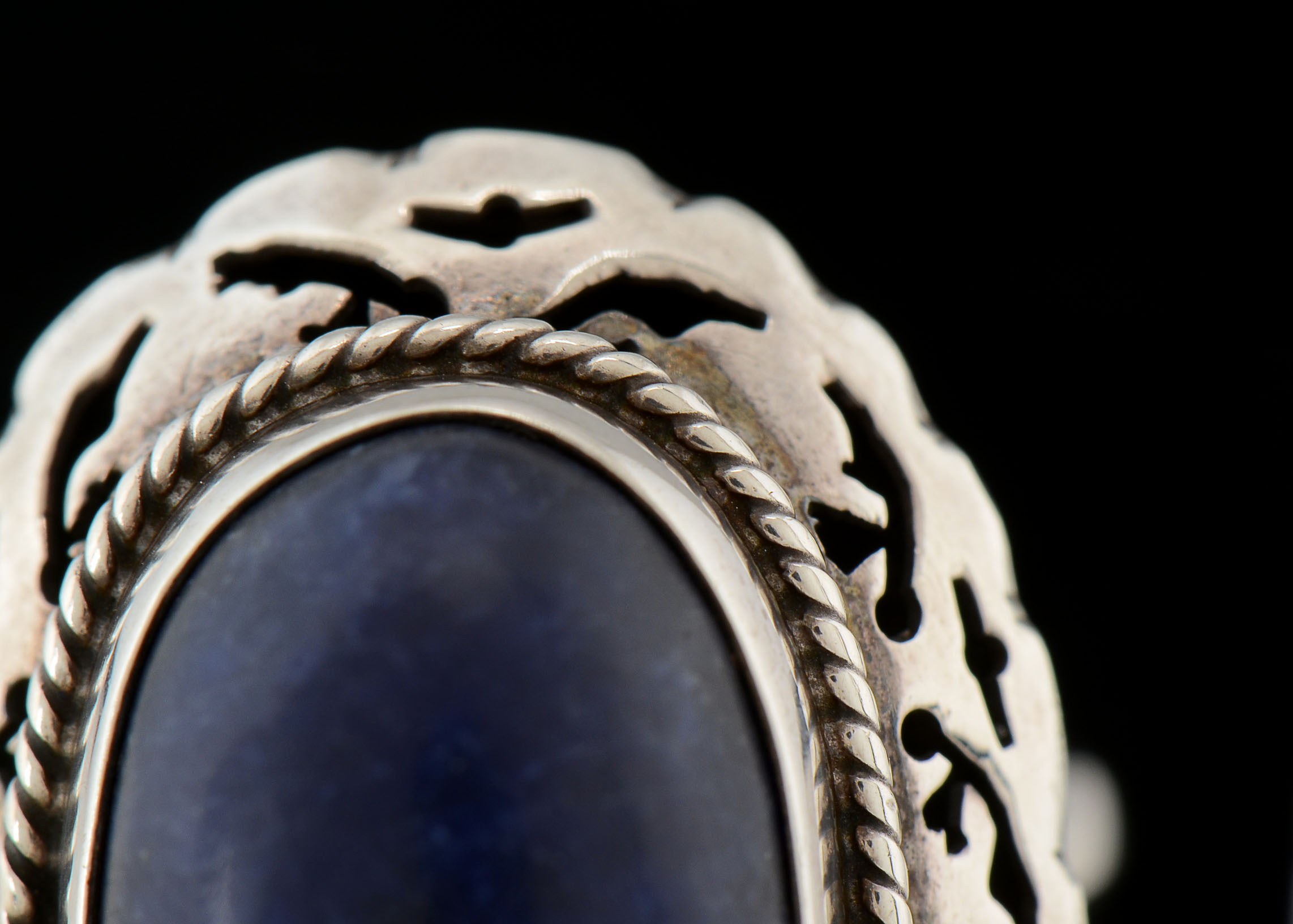 Mexican Sterling Sodalite Adjustable Ring