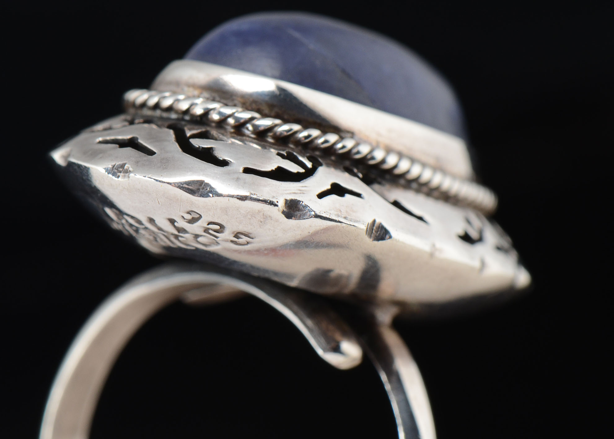 Mexican Sterling Sodalite Adjustable Ring