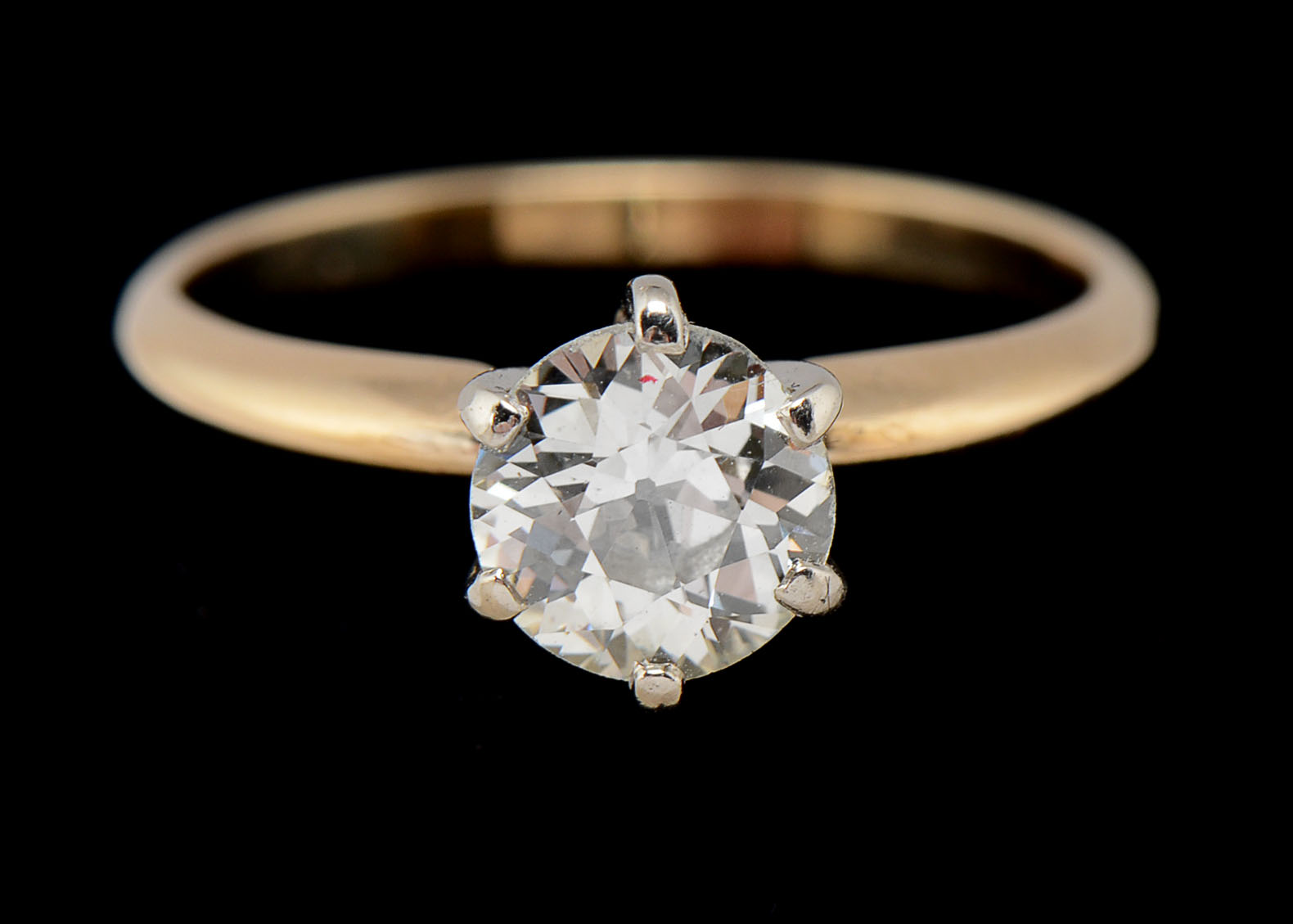 10K Gold Old European Cut Diamond Ring