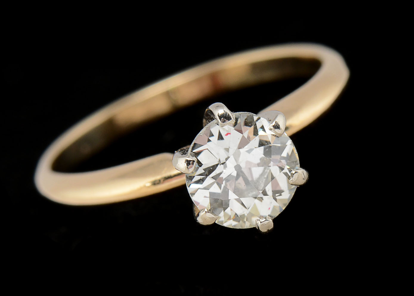 10K Gold Old European Cut Diamond Ring