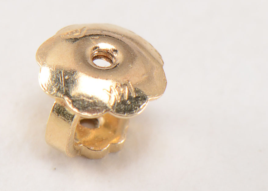 Pair of 14K Yellow Gold Threaded Post Earrings