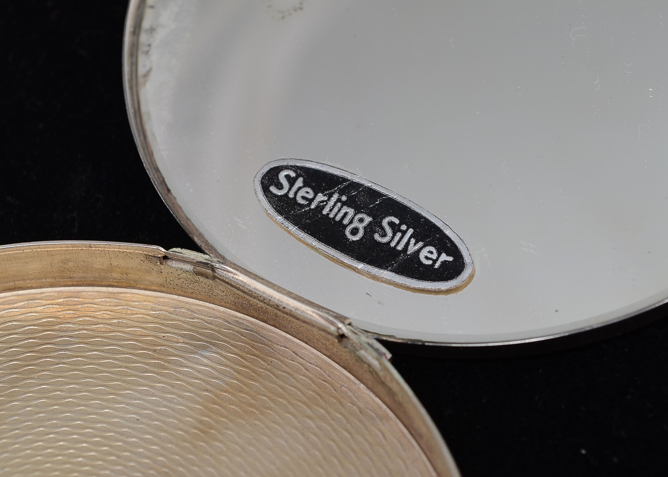 Two Sterling Silver Compact Mirrors