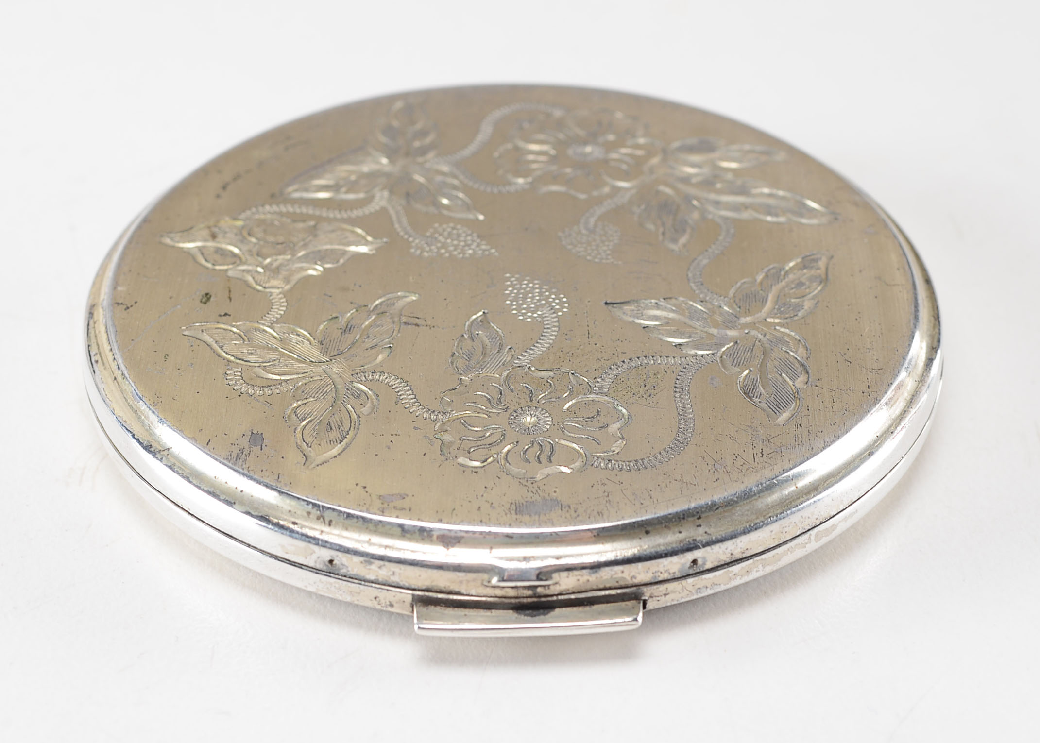 Two Sterling Silver Compact Mirrors