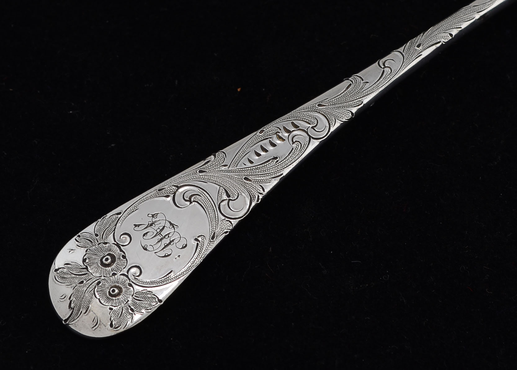 King George III Sterling Repoussé Berry Spoon