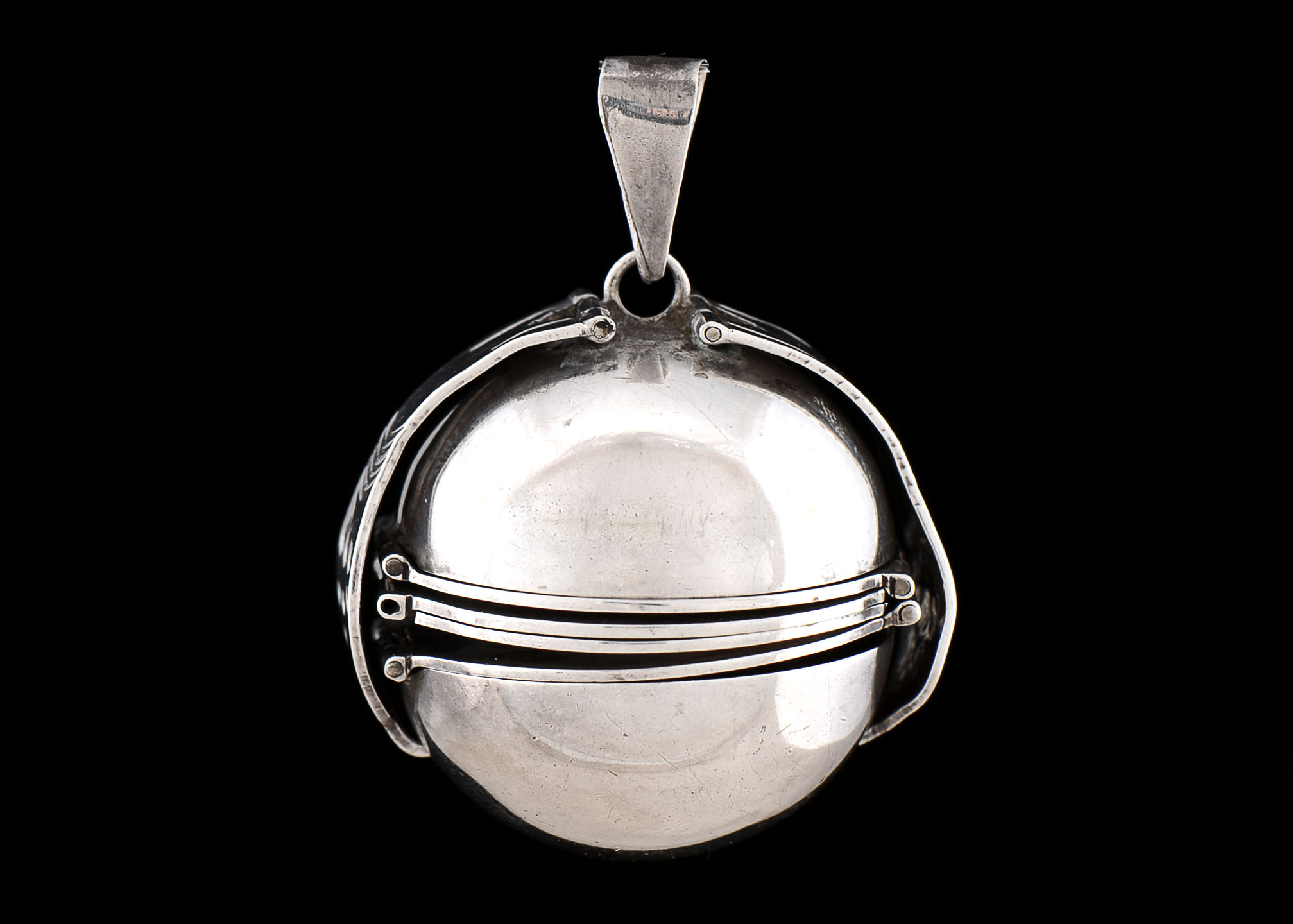 Mexican Sterling Six Photo Orb Locket