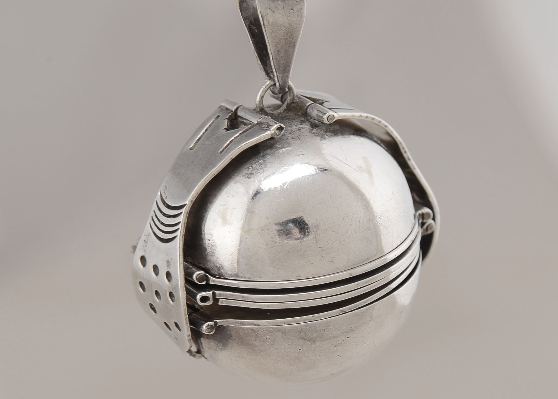 Mexican Sterling Six Photo Orb Locket