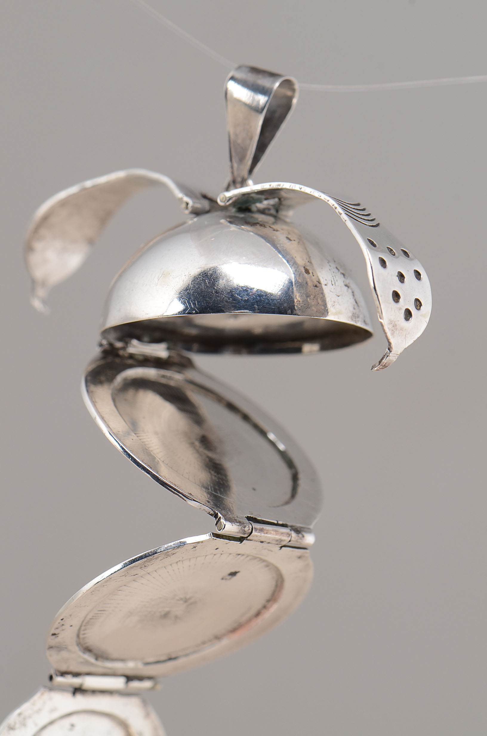 Mexican Sterling Six Photo Orb Locket