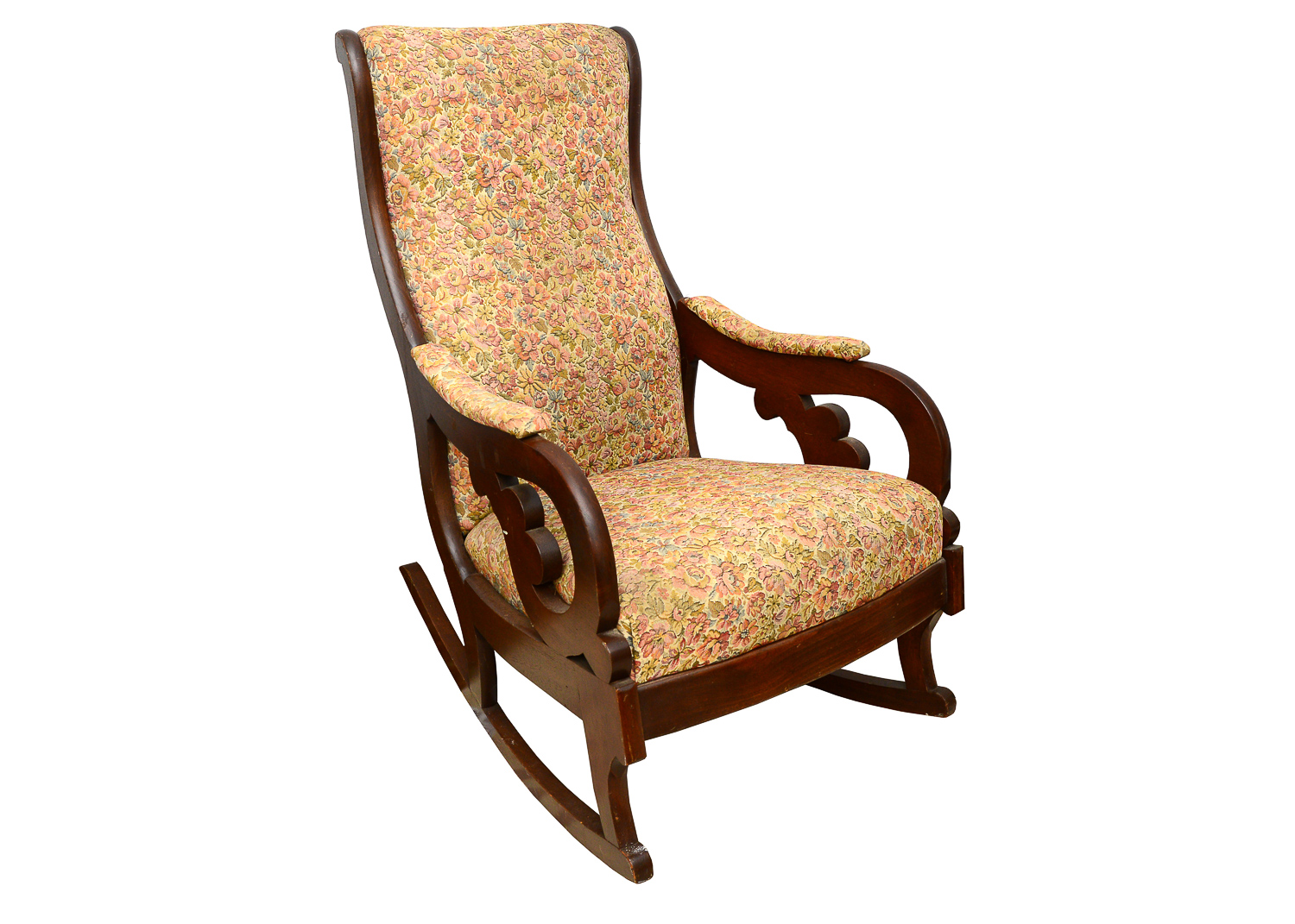 Vintage Upholstered Rocking Chair