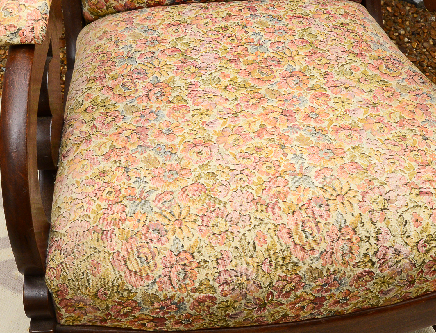 Vintage Upholstered Rocking Chair