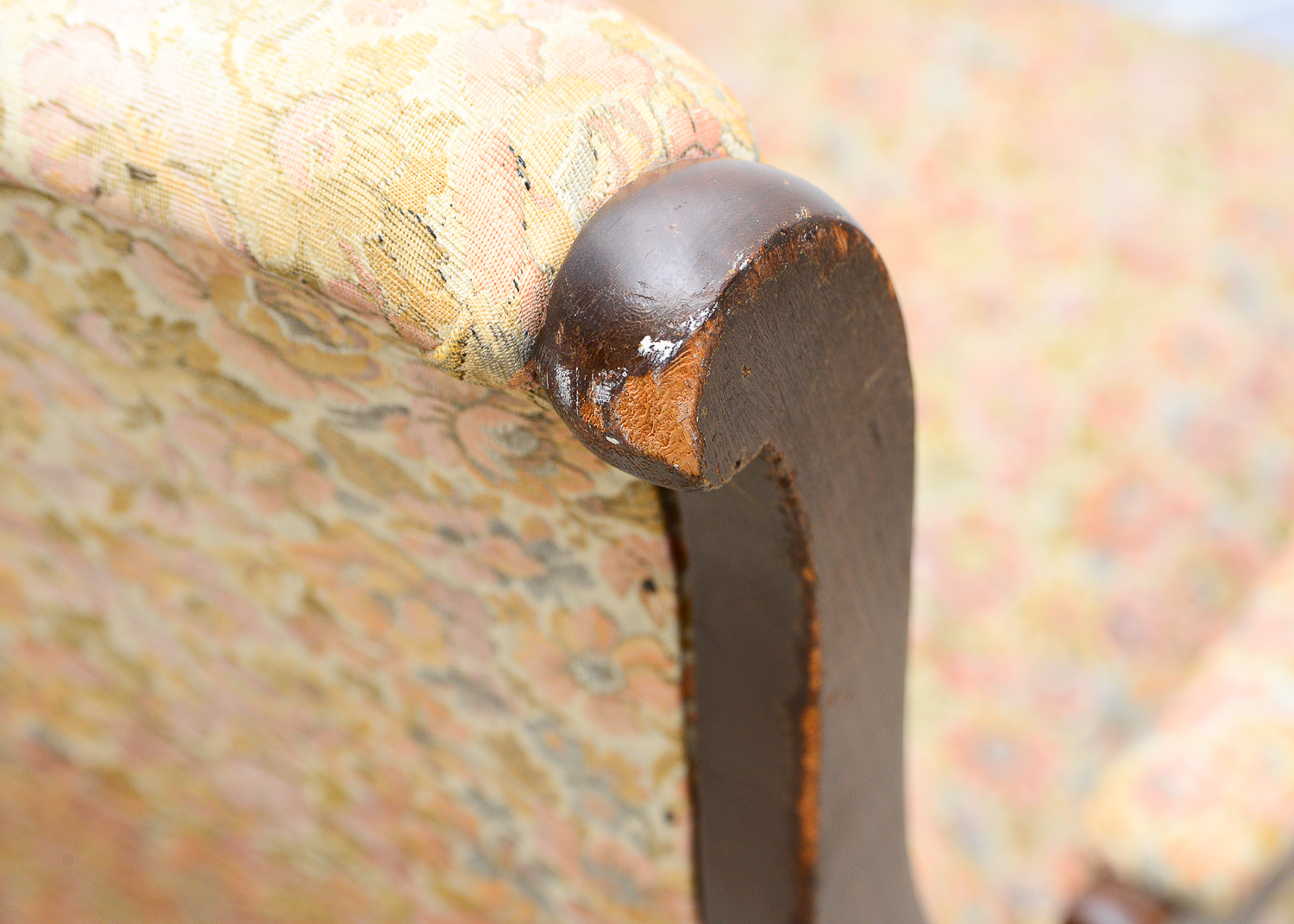 Vintage Upholstered Rocking Chair