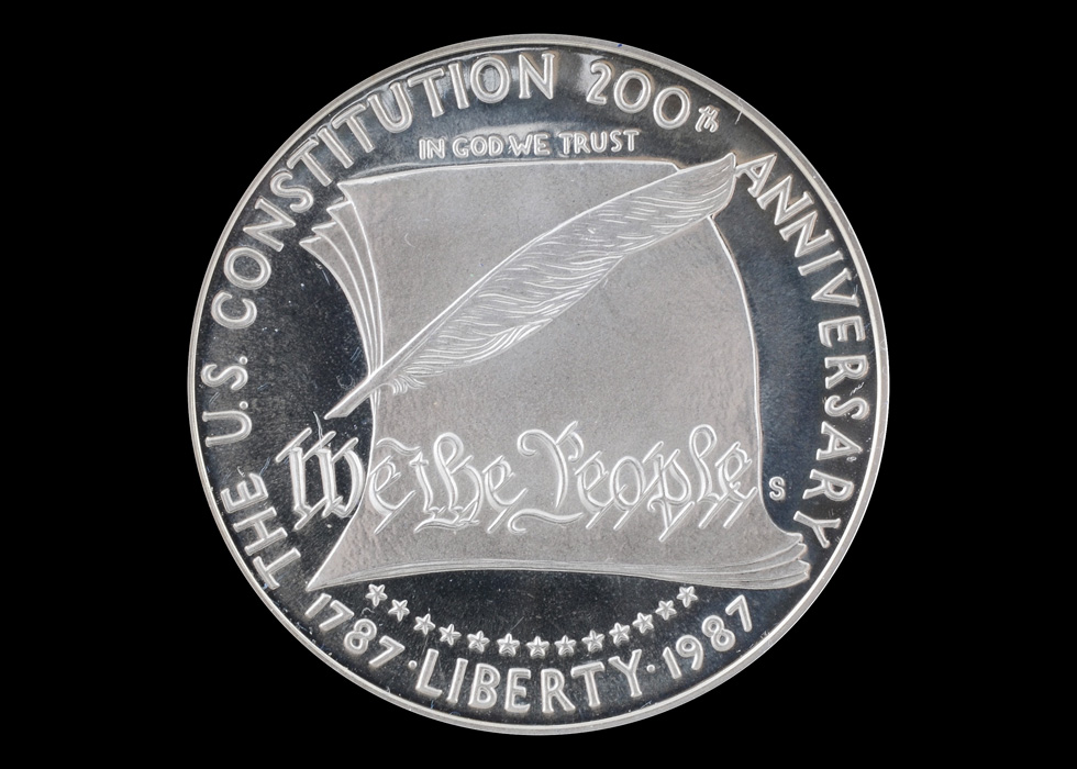 1987 S US Constitution Silver One Dollar Commemorative