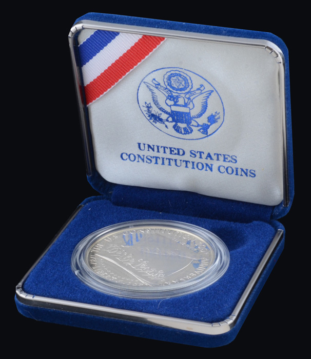 1987 S US Constitution Silver One Dollar Commemorative