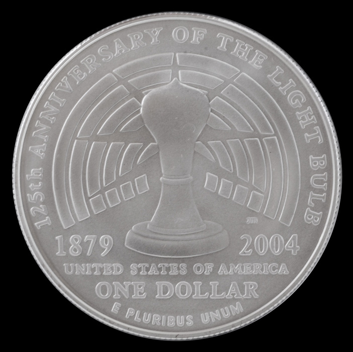 2004 P Edison Silver One Dollar Commemorative