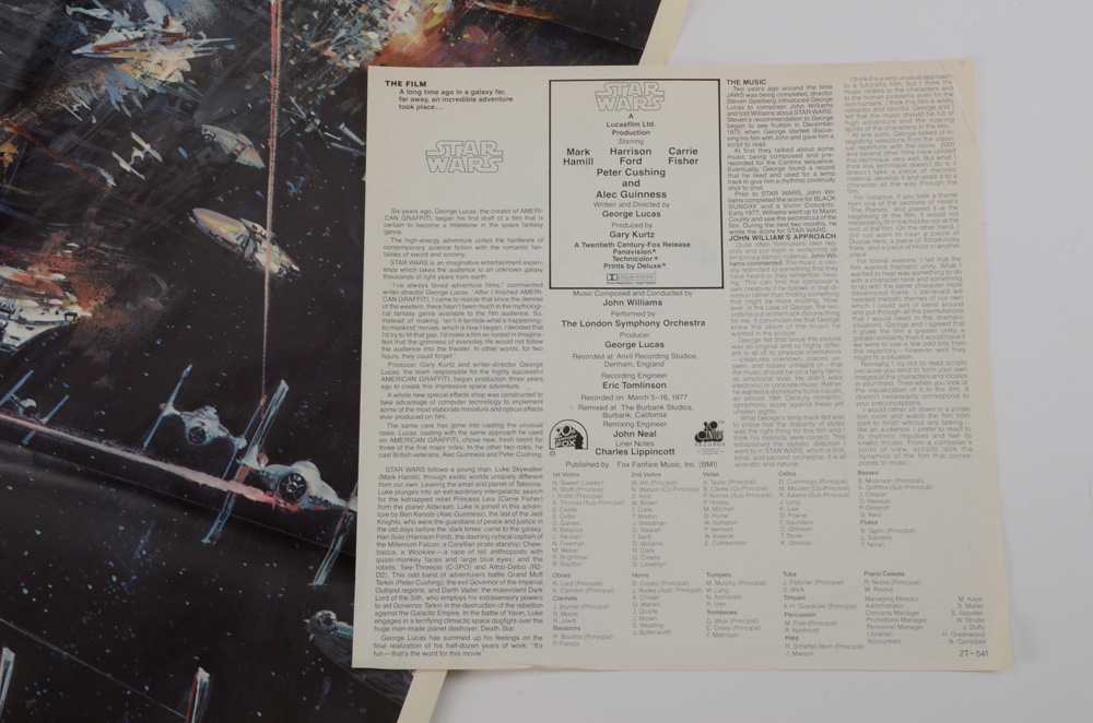 "Star Wars" Original 1977 Double-LP Soundtrack and Poster