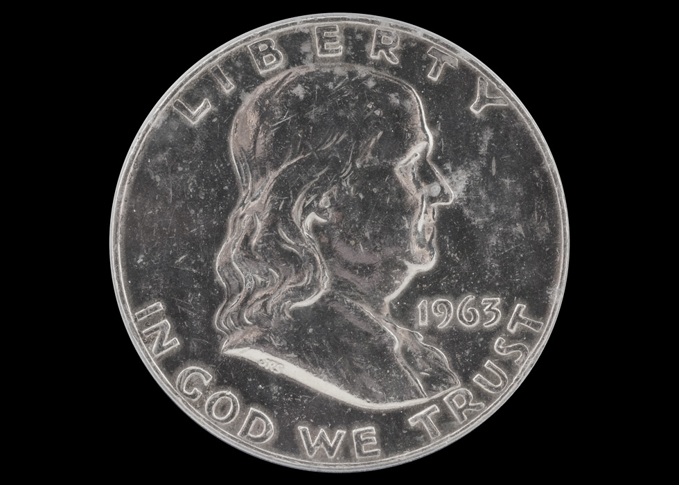 1963 D Franklin Silver Half Dollar ICG AU50 Details