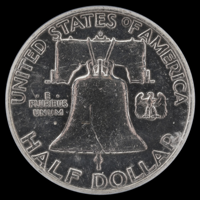 1963 D Franklin Silver Half Dollar ICG AU50 Details