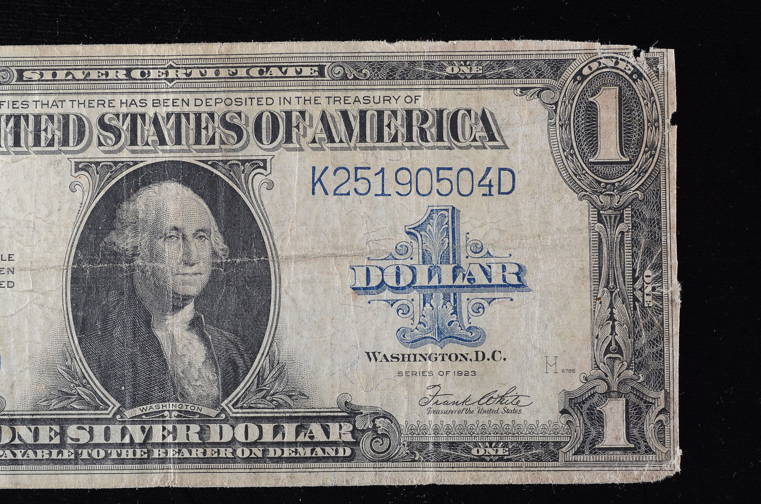 Series of 1923 Blue Seal One Dollar Silver Certificate