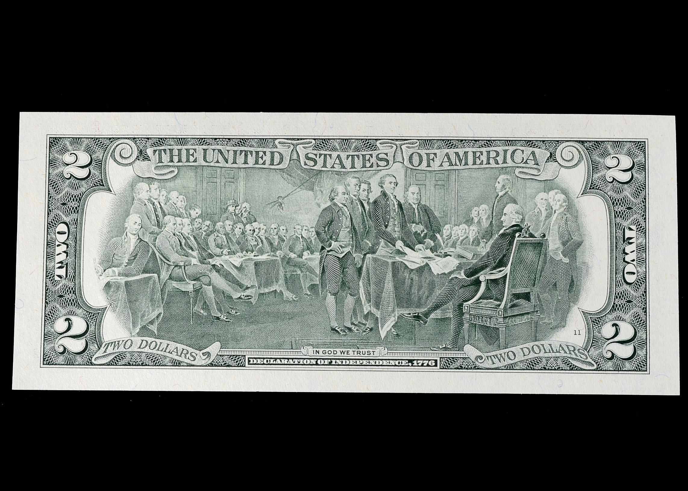 Three Various Two Dollar Bills