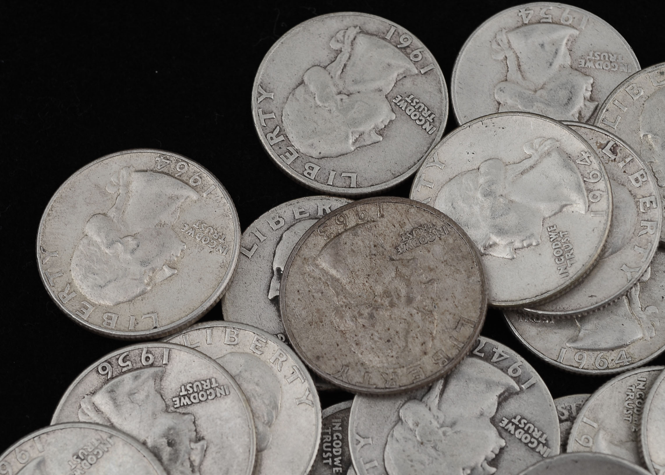 Forty Unsearched Silver Washington Quarters