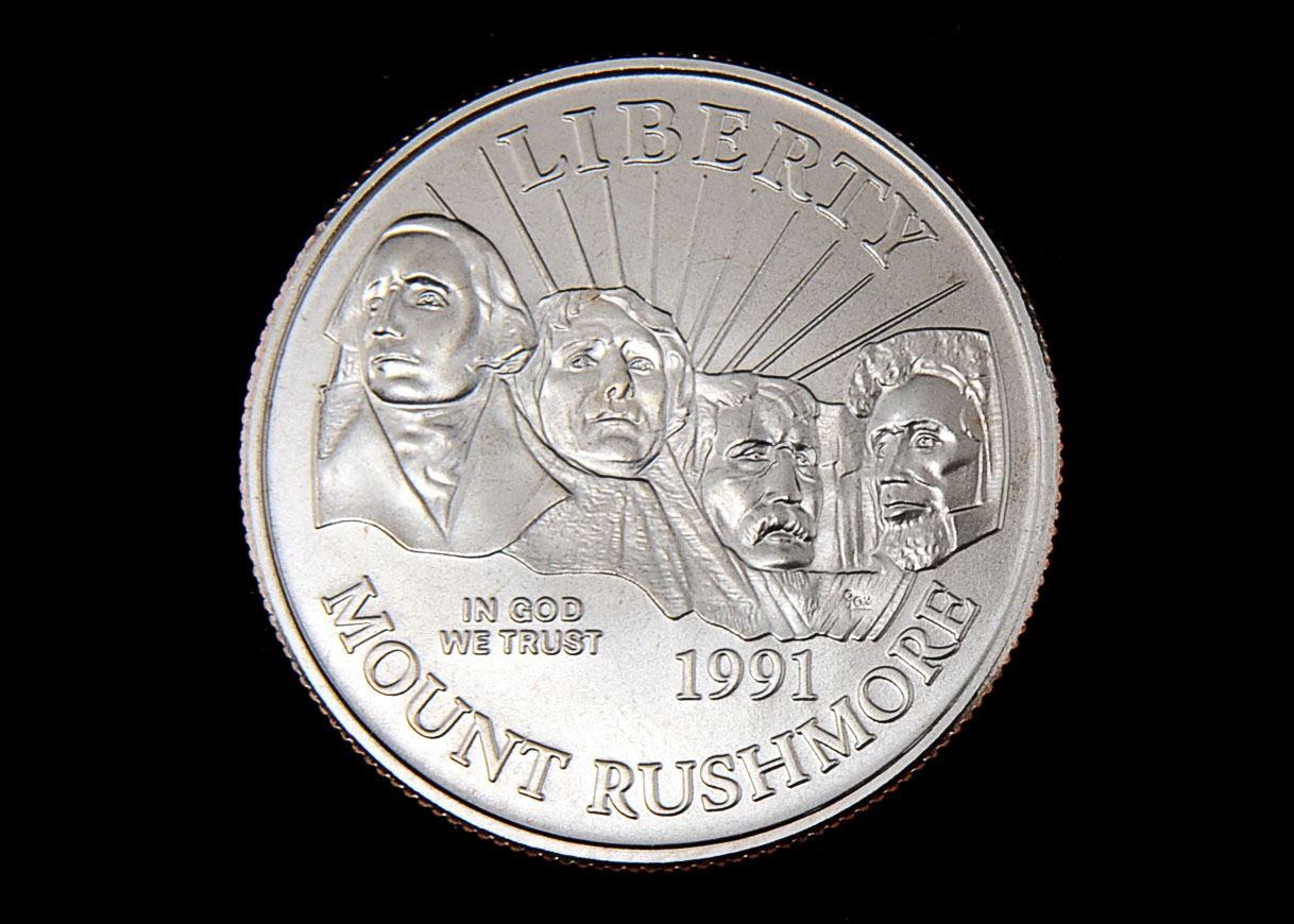 1991 D Mount Rushmore Commemorative Coin