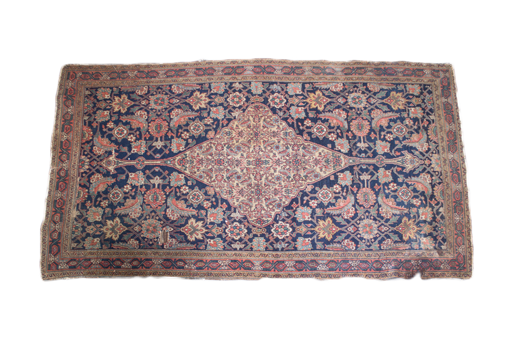 Antique Persian Flat Pile Carpet