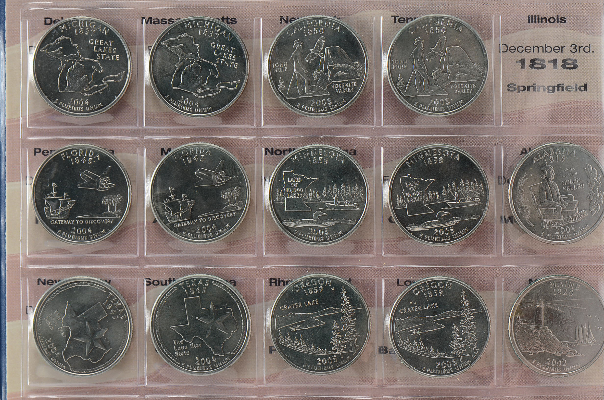 Group of 2 Washington Statehood Quarters Booklets