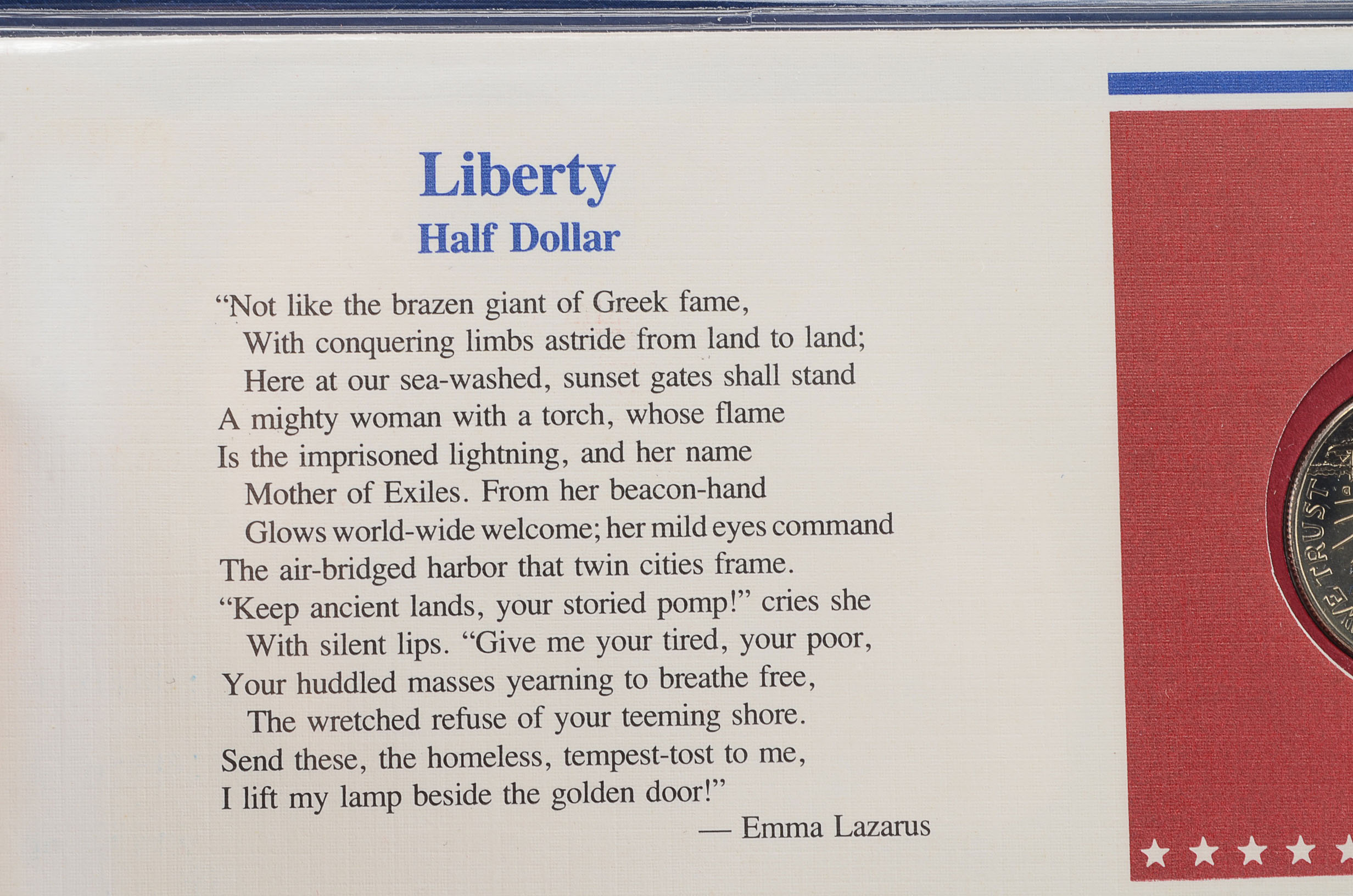 1986 D Liberty Half Dollar Commemorative Coin