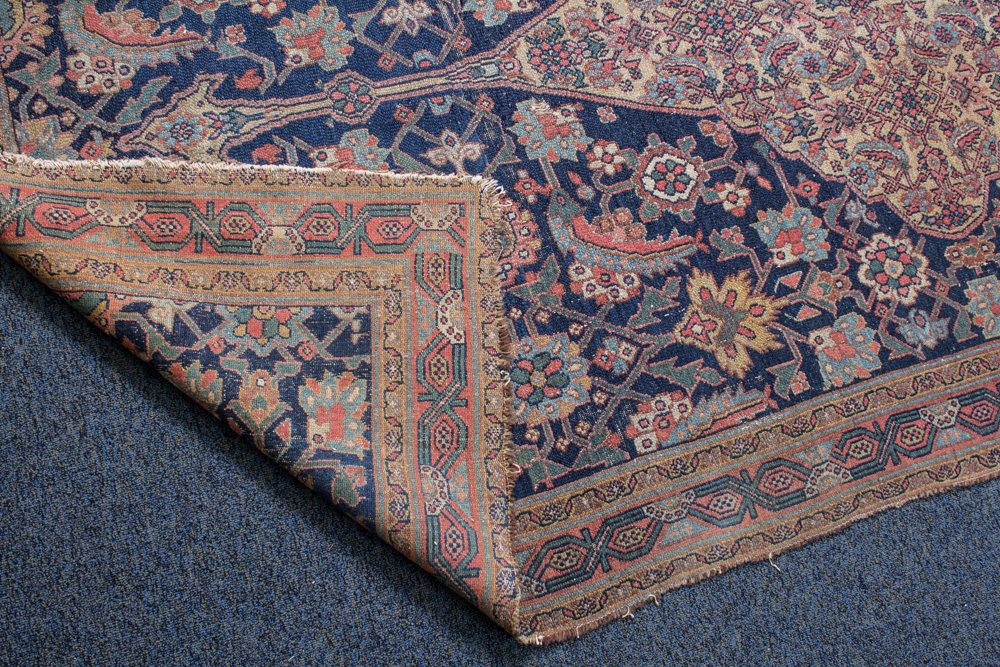 Antique Persian Flat Pile Carpet