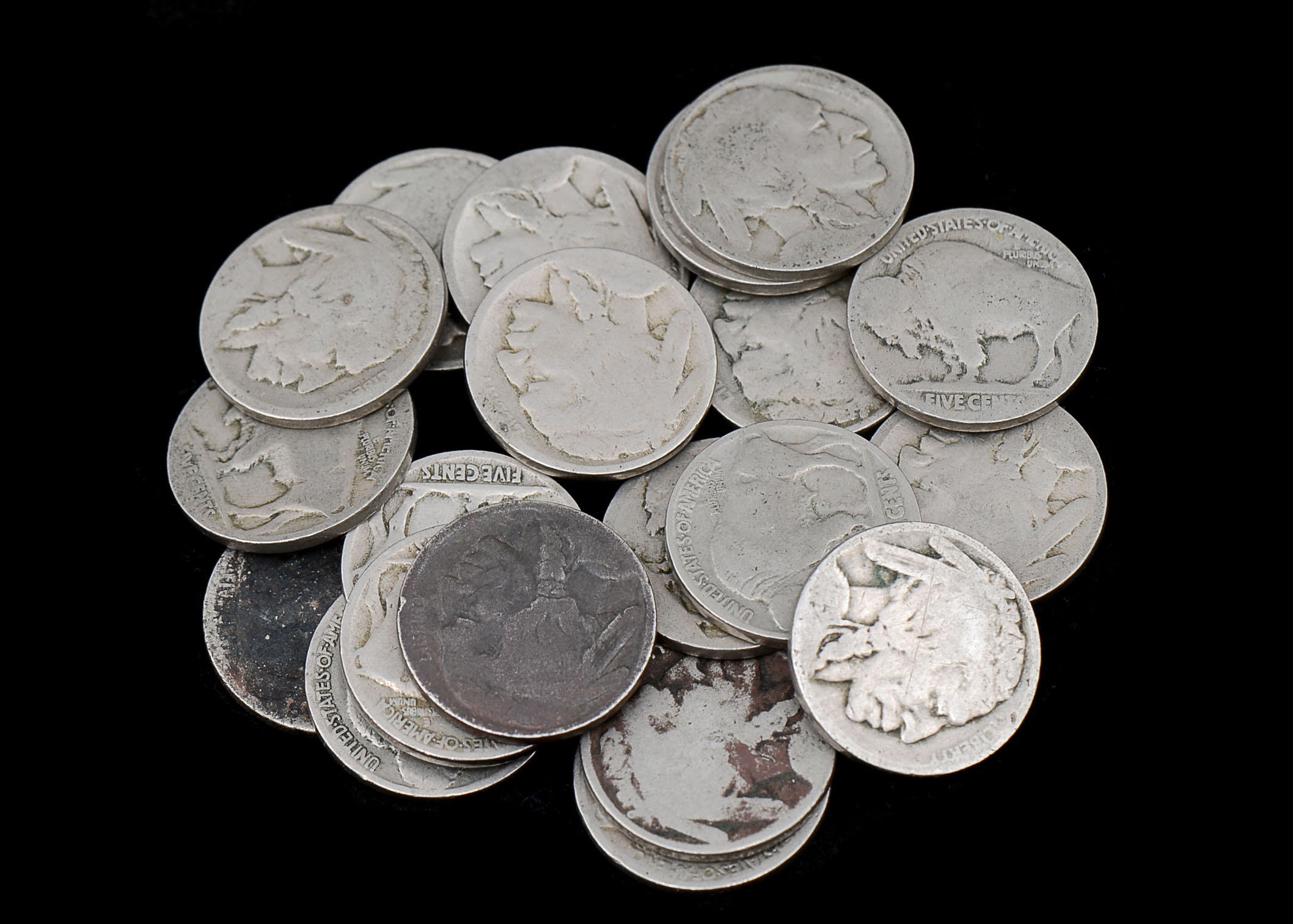 Group of (20) Buffalo Nickels