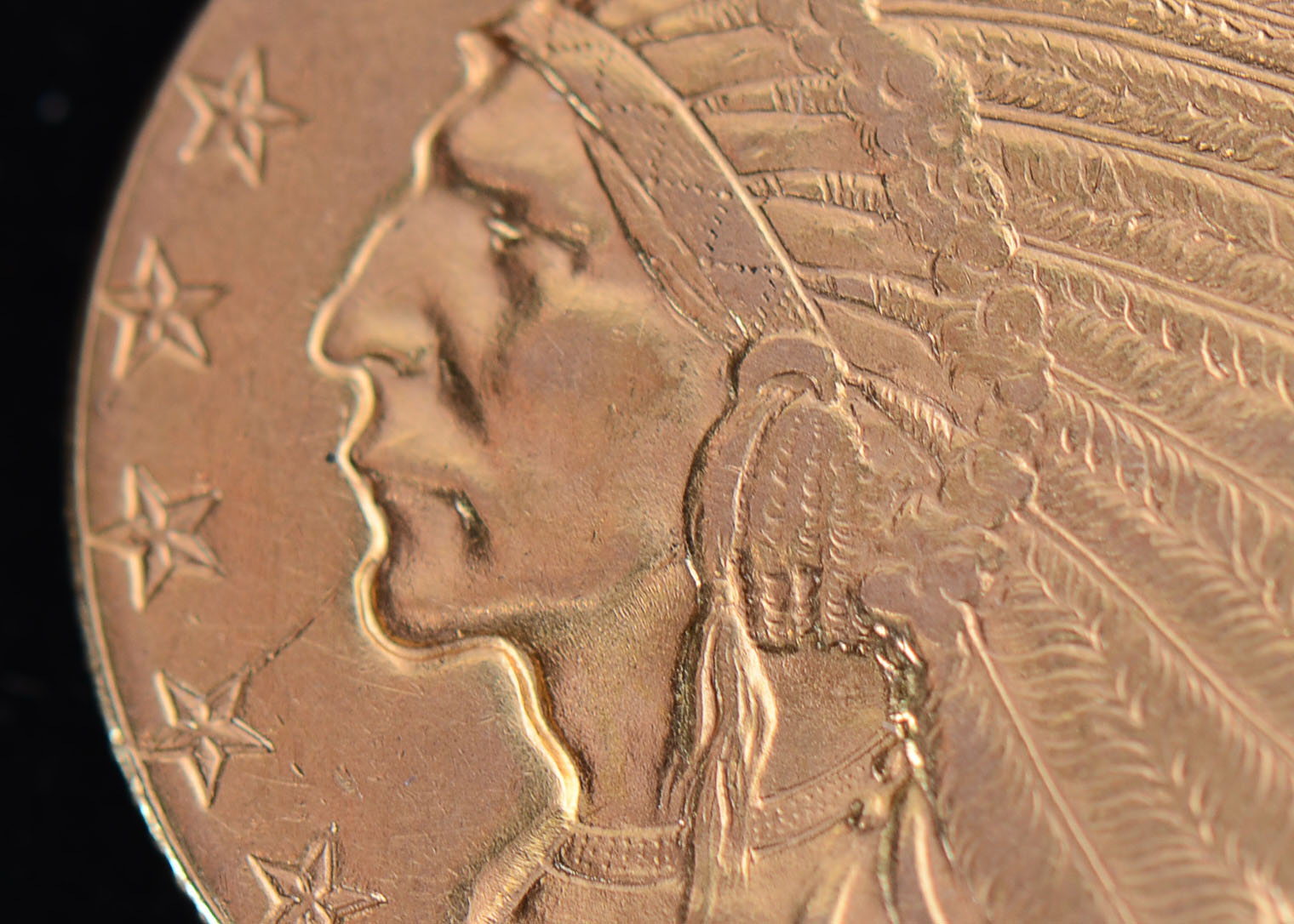 1909 D Indian Head Five Dollar Gold Coin