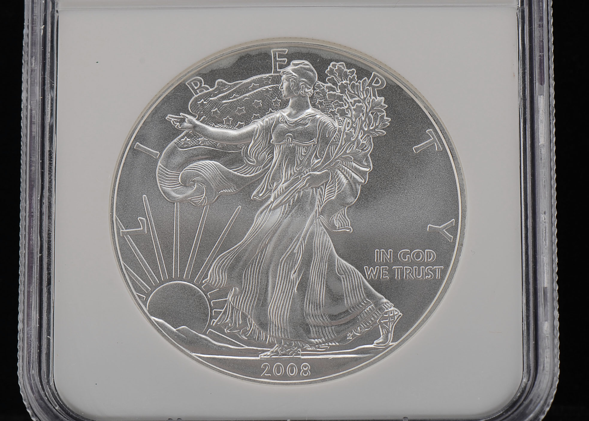 2008 One Dollar U.S. Silver Eagle NGC MS70
