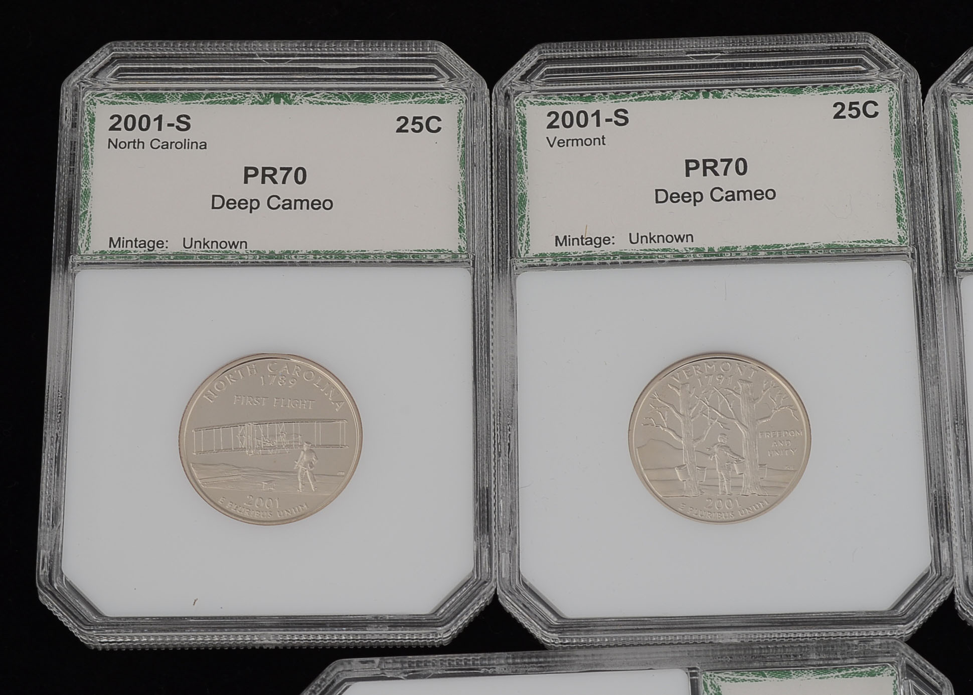 Ten PR70 DCAM (By PCI) 2001 S U.S. Coins